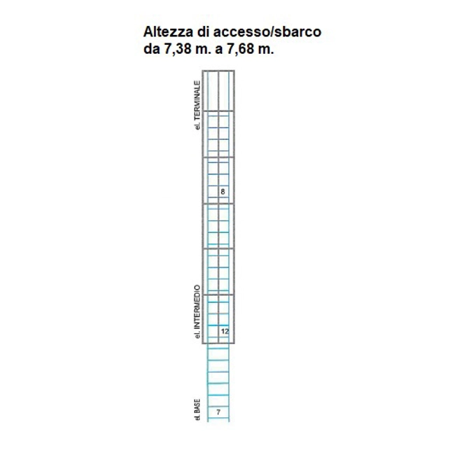 Vendita online Scala a gabbia alla marinara Self System 7,38 m.